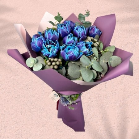 Cosmic Blue Galaxy Tulips 